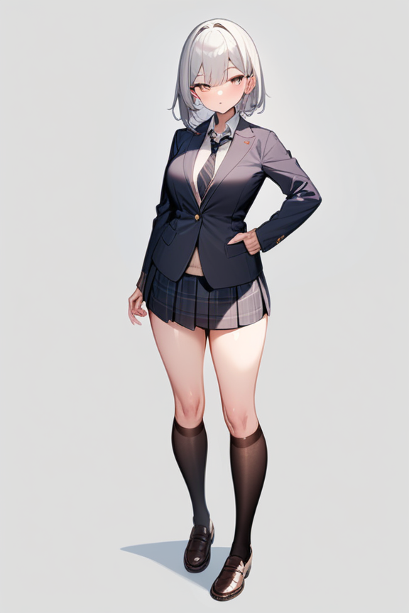 ブレザー制服のプロンプト