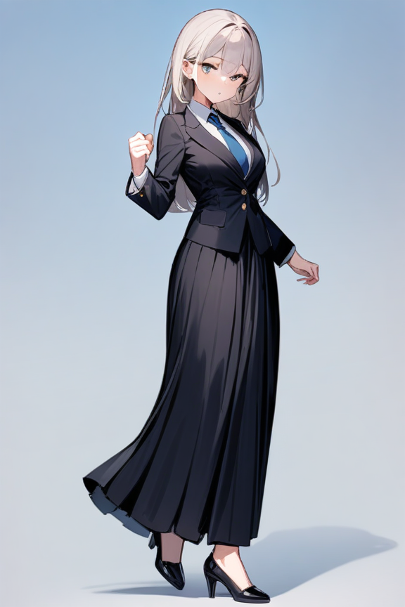 ブレザー（ロングスカート）のプロンプト