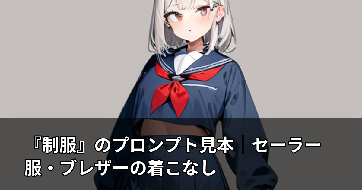『制服』のプロンプト見本｜セーラー服・ブレザーの着こなし