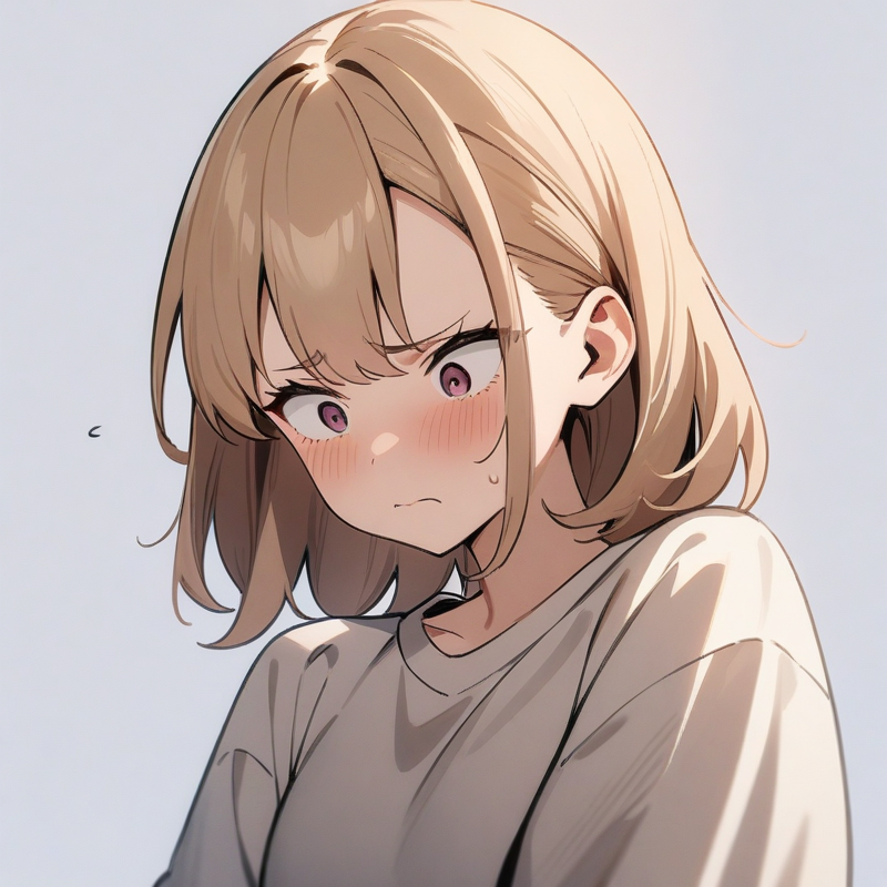 困り顔のプロンプト