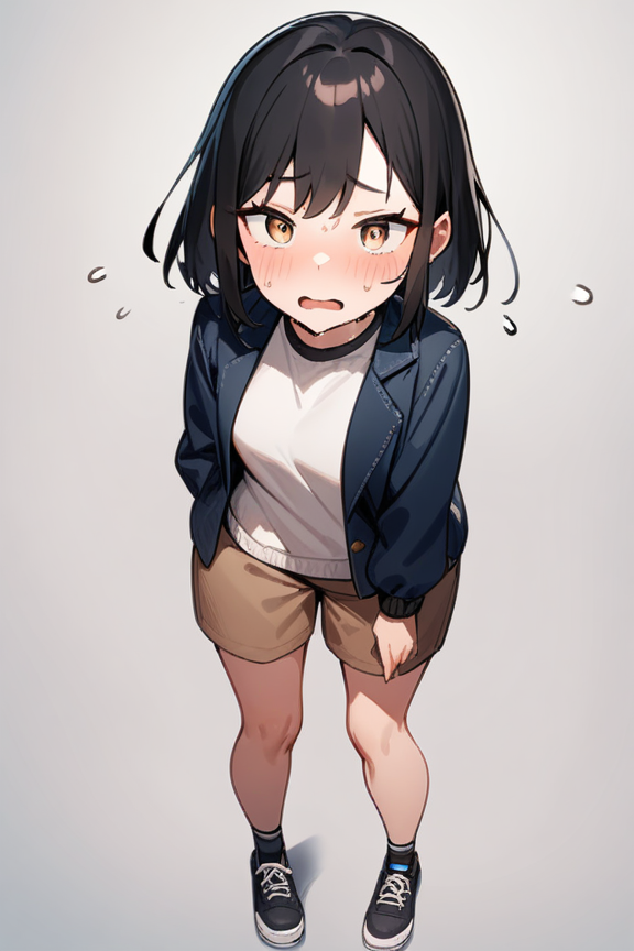 緊張による冷や汗のプロンプト