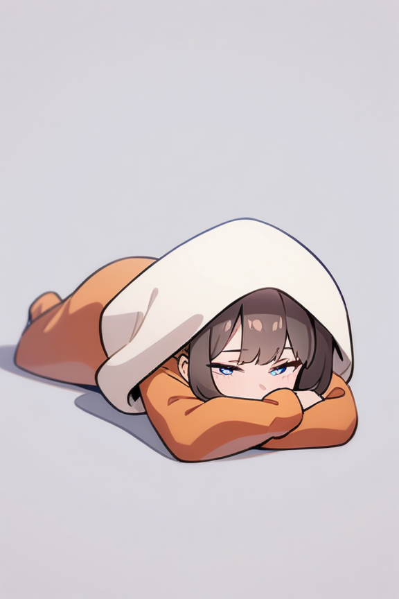 寝そべるのプロンプト