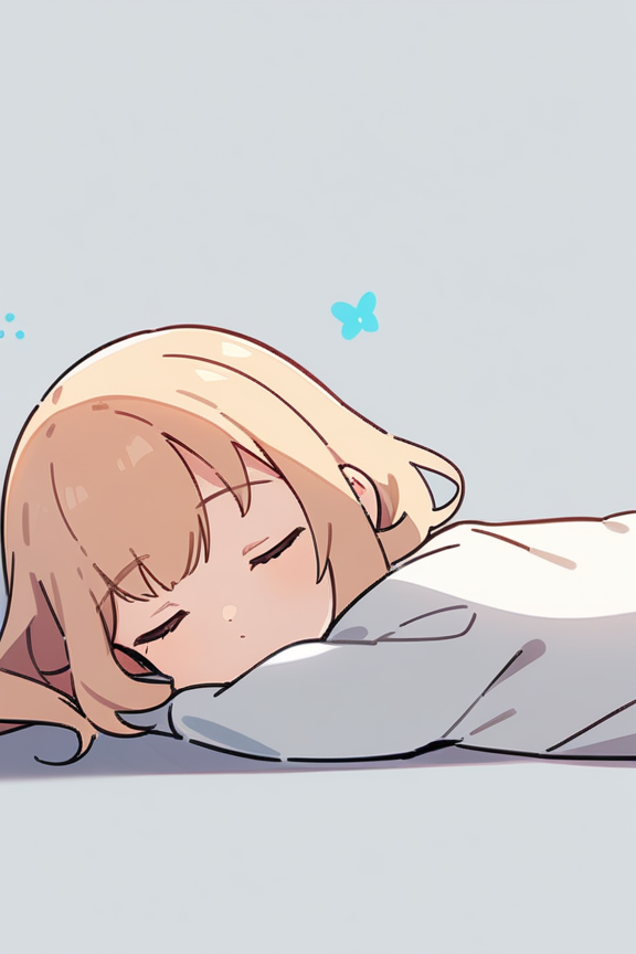 うたた寝する寝そべりのプロンプト