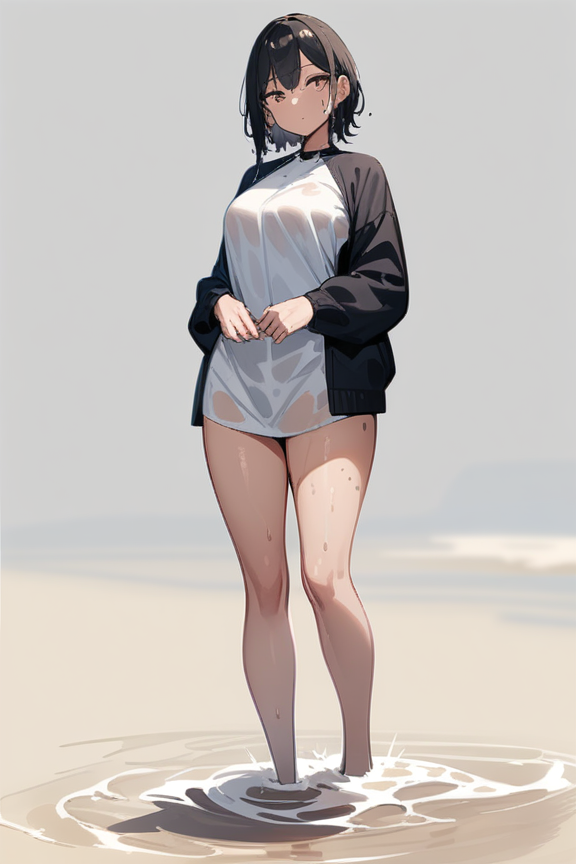 海水でずぶ濡れのプロンプト