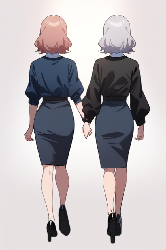 手を引いて歩くのプロンプト