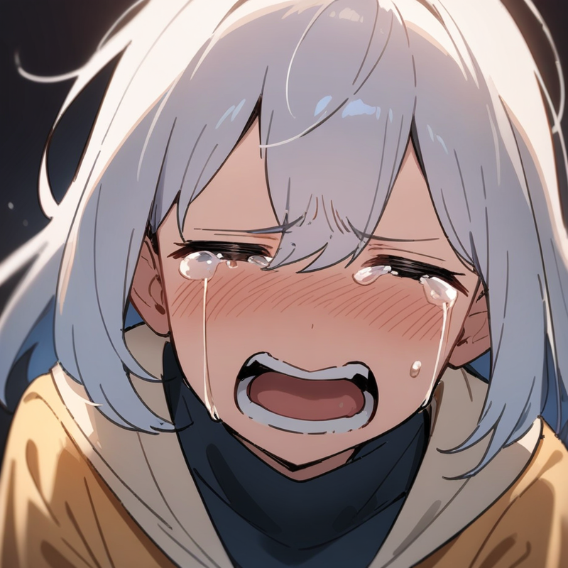 泣きじゃくるのプロンプト