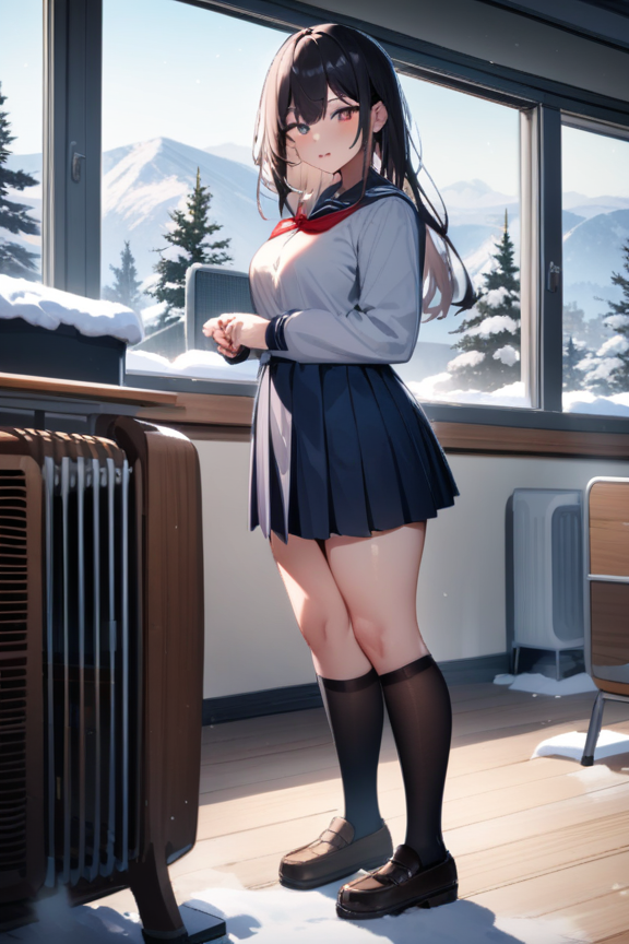 冬の教室のプロンプト