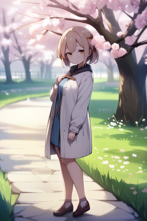 満開直前のつぼみ混じりの桜のプロンプト